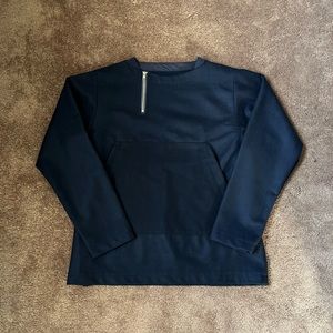 Monitaly Fisherman Boatneck Pullover Wool Navy Size S